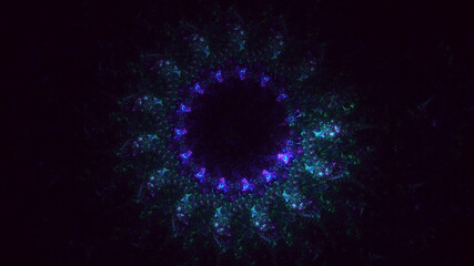 3D rendering abstract mandala fractal background