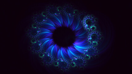 3D rendering abstract round light background