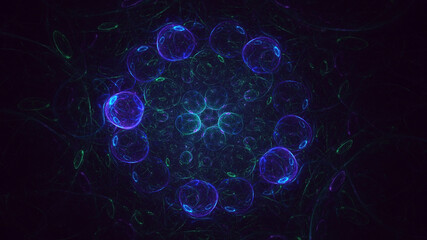 3D rendering abstract round light background