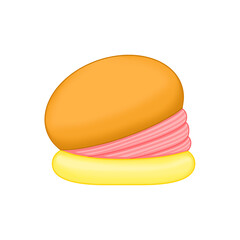 いちごクリームを挟んだパン（マリトッツォ）