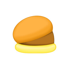 チョコレートクリームを挟んだパン