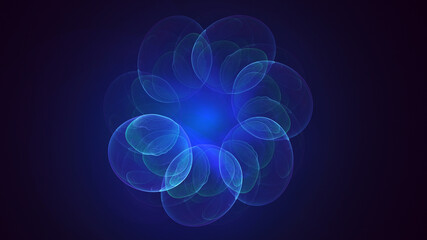 Obraz premium 3D rendering abstract multicolor fractal light background