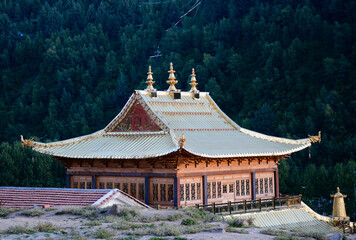 Tibetan temple in Daocheng, China