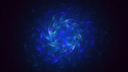 3D rendering abstract multicolor fractal light background