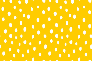 Background polka dot. Seamless pattern. Random dots, circles, spots, stains. Design for fabric, wallpaper. Irregular random abstract vector texture. Repeating graphic backdrop.