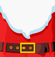 Red santa claus suit with wishes