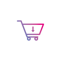 Buy shopping cart outline gradient icon