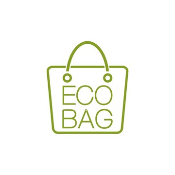 Eco bag icon isolated on background