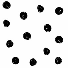 Sketchy hand-drawn points vector seamless pattern.