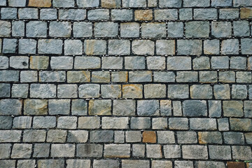 Close up natural granite rock and stone wall