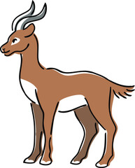 手描き風のインパラのイラスト