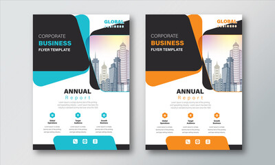 Fototapeta na wymiar Annual Report Layout Design Template. Corporate Business flyer Background, Catalog, Cover, Booklet, Brochure, Magazine, Poster, Corporate Presentation, Portfolio, Banner, Web, Design Concept Idea.