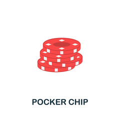 Pocker Chip icon. Flat sign element from table games collection. Creative Pocker Chip icon for web design, templates, infographics and more