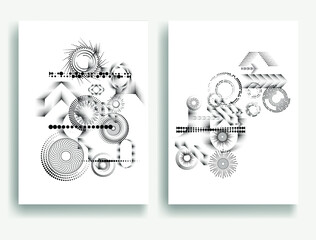 Contemporary composition .Modern minimal posters .Linear  design . Trendy background . Vector illustration