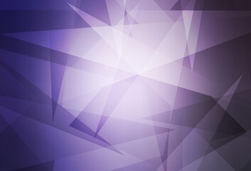Fototapeta premium Light Purple vector template with crystals, triangles.