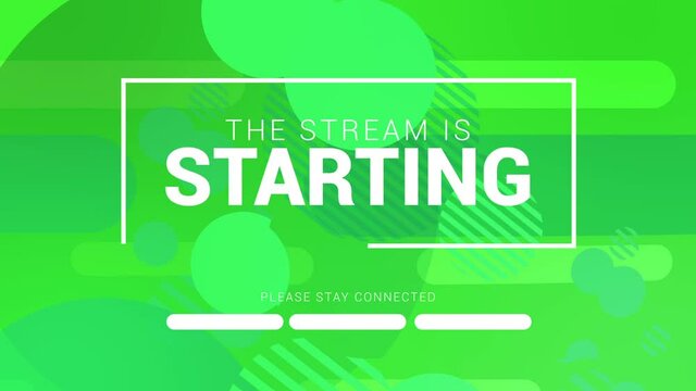 The Stream is Starting. Streaming Panel, Design.  Stream Overlay for your streaming videos. Stream Channel Design. Light Green version