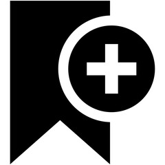 bookmark icon on white background