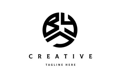 BYJ creative circle three letter logo