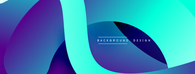 Abstract overlapping lines and circles geometric background with gradient colors