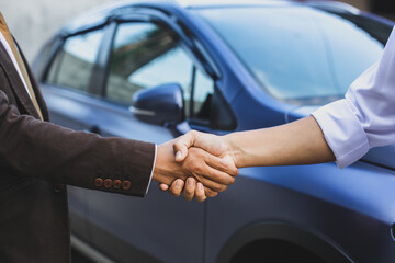 Handshake for deal buying car