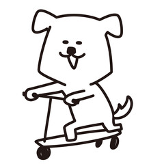 色加工ok いぬ素材No.29 キックボード