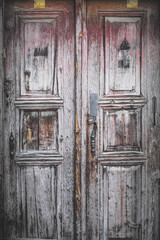 Old rustic wooden main door