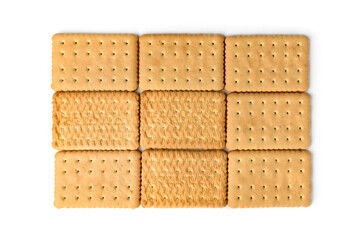 Cracker isolated on white background.