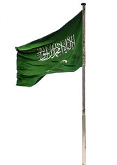 saudi arabia country flag isolated on white background