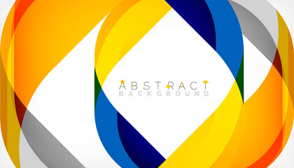 Abstract square shape with overlapping waves, minimal geometric background. Vector Illustration For Wallpaper, Banner, Background, Landing Page