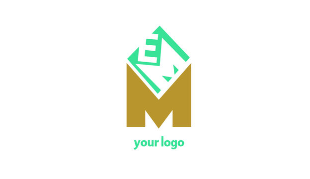 M logo professional shape and distinctive logo in special colors
