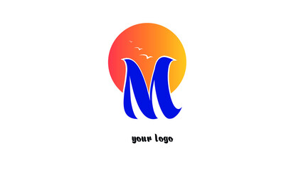 M logo professional shape and distinctive logo in special colors