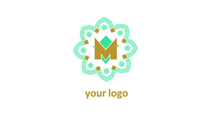 M logo professional shape and distinctive logo in special colors