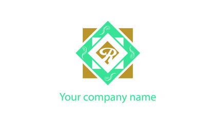 Letter R logo in a circular shape and multiple colors suitable for any social activity