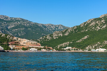 Canj, Montenegro - July 09, 2021: Canj beach on the Adriatic Sea in Montenegro