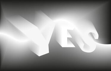 Yes. Agreement.
Confirmation. Distorted metallic background.