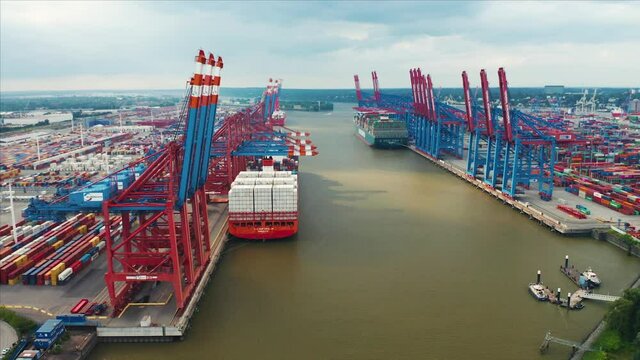 Hamburg Container Harbor