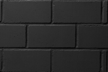 Black brick wall for background, black texture
