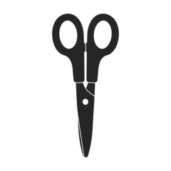 Scissor vector icon.Black vector icon isolated on white background scissor.