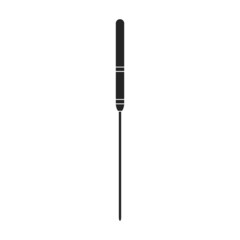 Fishing rod vector icon.Black vector icon isolated on white background fishing rod.