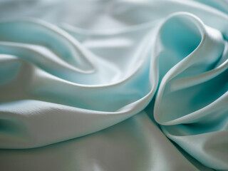 Obraz premium Soft fabric with beautiful folds of light color in a blur.