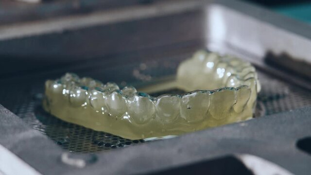 A mouth guard for teeth, printed on a 3D printer