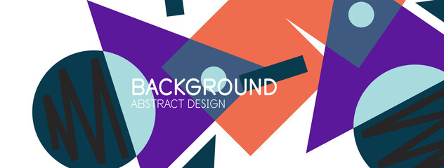 Abstract background with blocks, lines, geometric shapes. Techno or business concept for wallpaper, banner, background, landing page