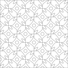  Vector pattern with symmetrical elements . Repeating geometric tiles from striped elements. black patterns.