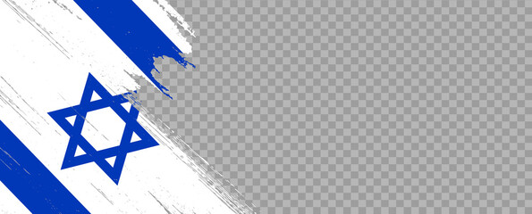 Israel  flag with brush paint textured isolated  on png or transparent background,Symbol of Israel,template for banner,promote, design,vector,top gold medal winner sport country