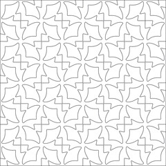 Seamless vector pattern in geometric ornamental style. Black pattern.