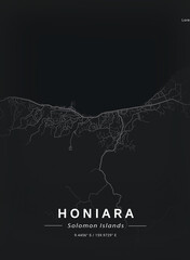 Map of Honiara, Solomon Islands