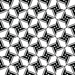 Seamless vector pattern in geometric ornamental style. Black pattern.