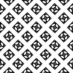 Seamless vector pattern in geometric ornamental style. Black pattern.