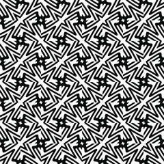 Seamless vector pattern in geometric ornamental style. Black pattern.