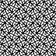 Seamless vector pattern in geometric ornamental style. Black pattern.